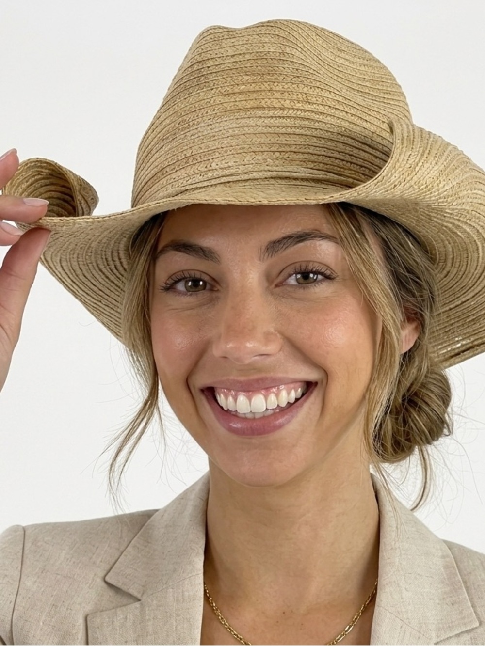 Lucky 7 USA Natural Tan Straw Cowboy Hat - Classic Sun Hat